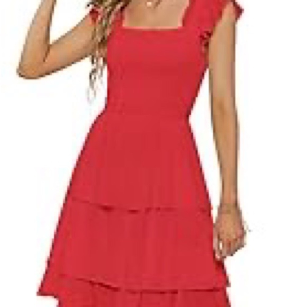 Pink Tiered Ruffle Dress